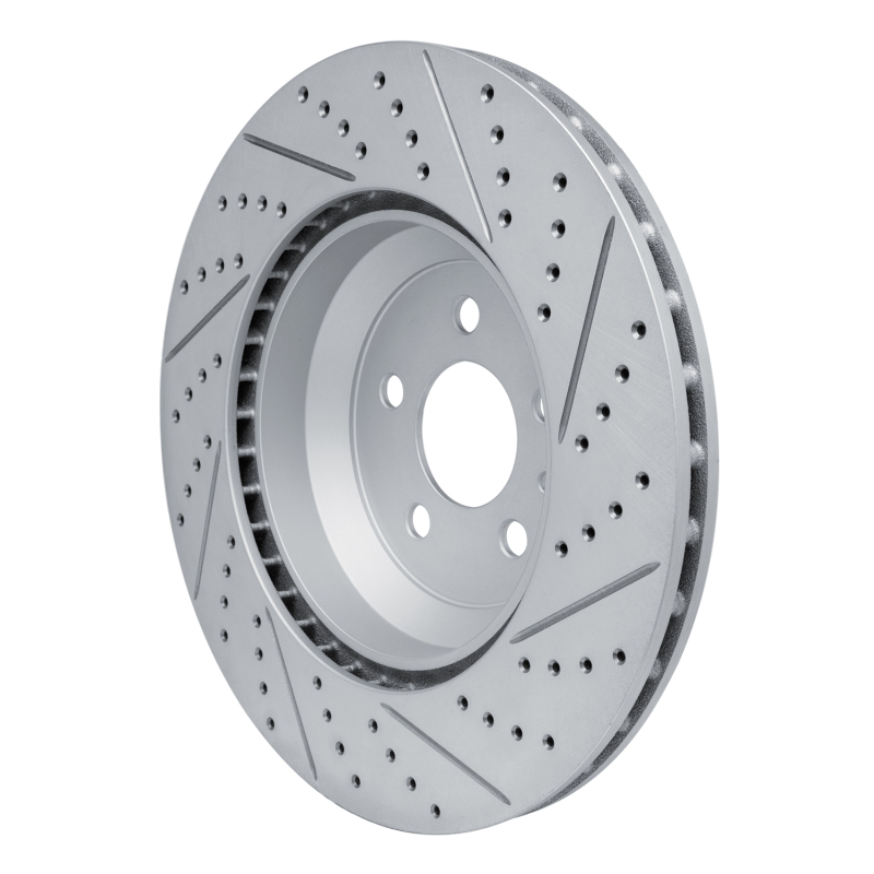 Tesla Model 3 Brake Rotor (1) - Front Left - DFC - Geoperformance + Drilled & Slotted - `17-`25