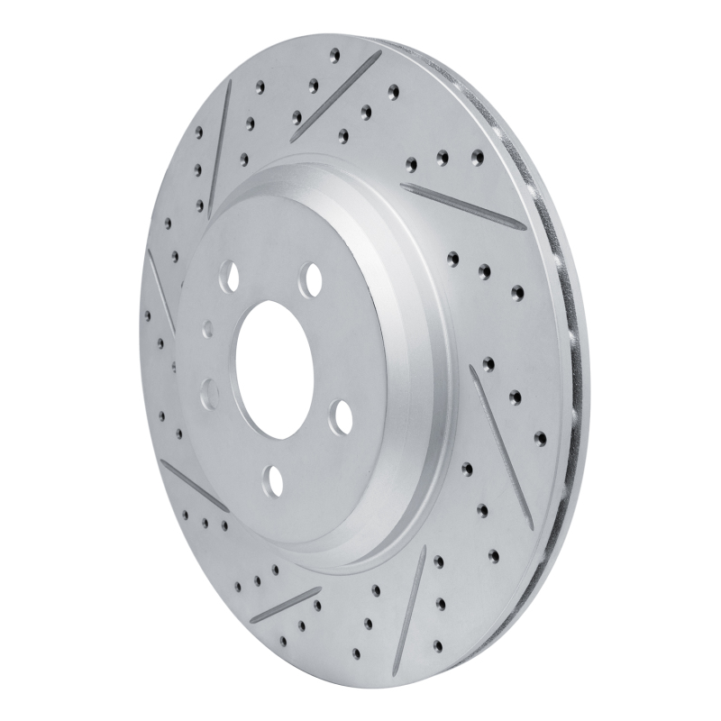 Tesla Model 3 Brake Rotor (1) - Rear Left - DFC - Drilled & Slotted Geoperformance - `17-`25