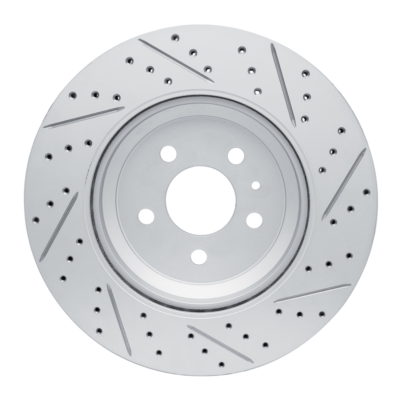 Tesla Model 3 Brake Rotor (1) - Rear Left - DFC - Drilled & Slotted Geoperformance - `17-`25