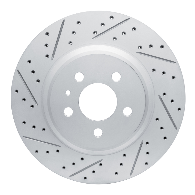 Tesla Model 3 Brake Rotor (1) - Rear Left - DFC - Drilled & Slotted Geoperformance - `17-`25