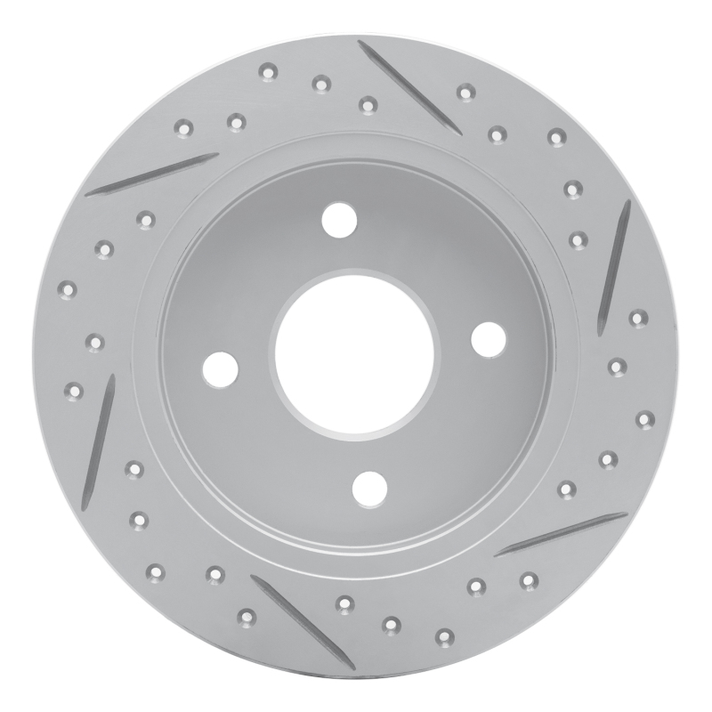 Mitsubishi Space Star Brake Rotor (1) - Rear Left - DFC - Geoperformance Drilled & Slotted - `00-`07