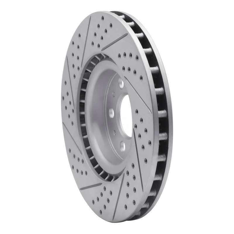 Volvo V70 Brake Rotor (1) - Front Right - DFC - Drilled & Slotted Geoperformance - `04-`07