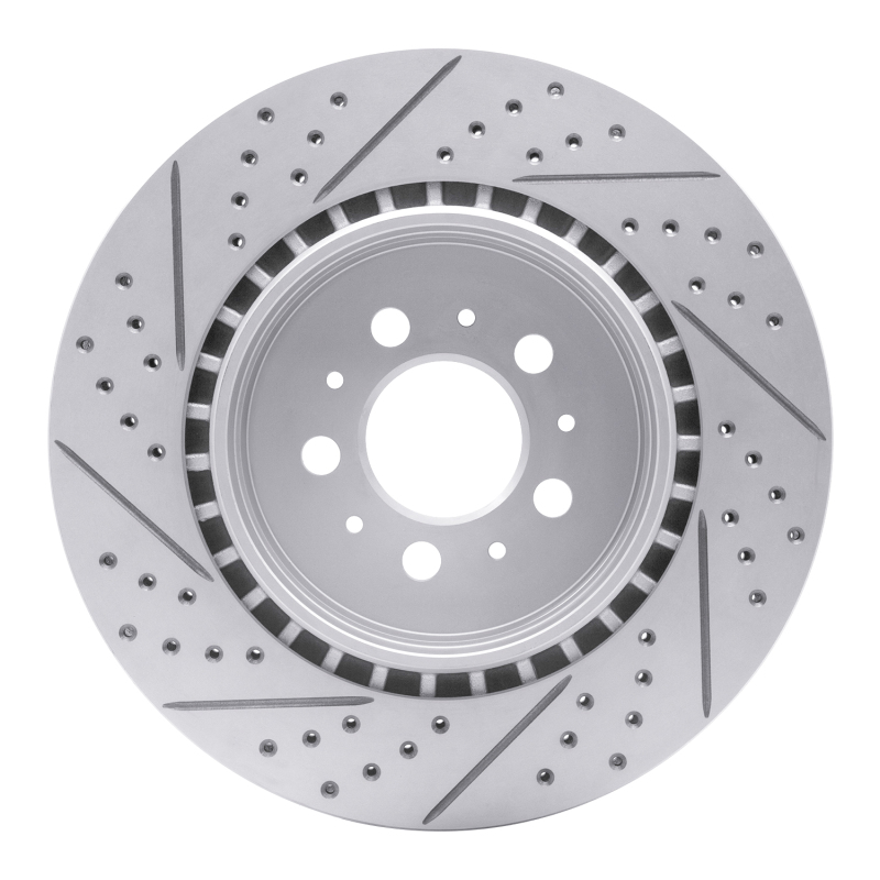 Volvo V70 Brake Rotor (1) - Rear Right - DFC - Geoperformance Drilled & Slotted - `04-`07