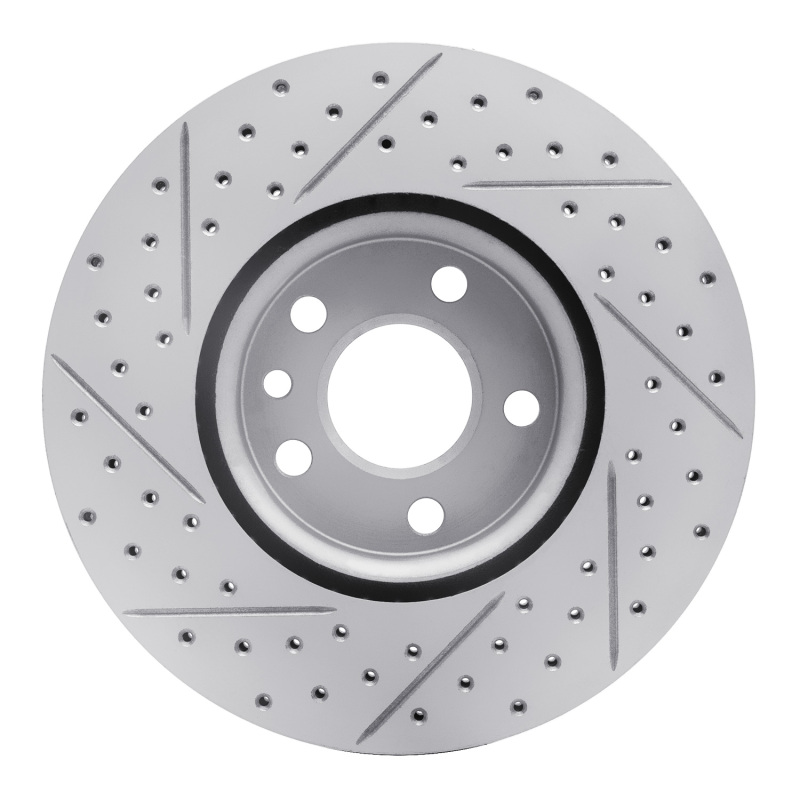Land Rover Range Rover Evoque Brake Rotor (1) - Front Right - DFC - Drilled & Slotted Geoperformance - `07-`18