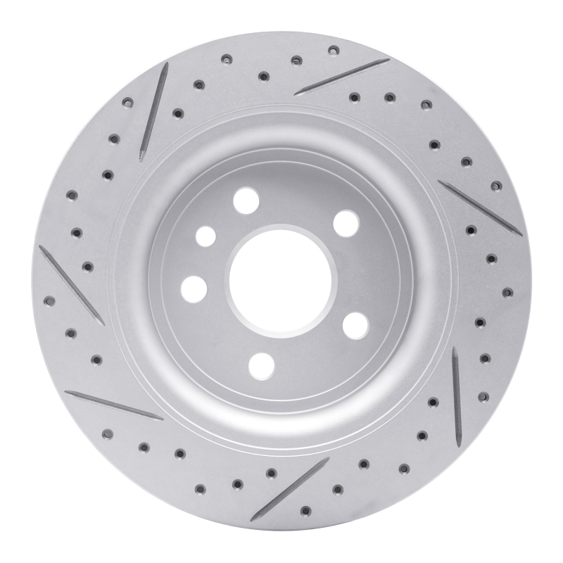 Volvo S80 Brake Rotor (1) - Rear Right - DFC - Drilled & Slotted Geoperformance - `07-`18