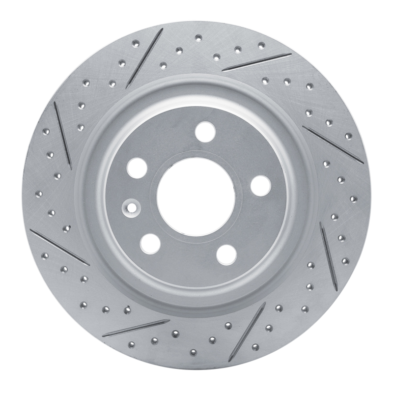 Volvo XC40 Brake Rotor (1) - Rear Left - DFC - Geoperformance Drilled & Slotted - `19-`25
