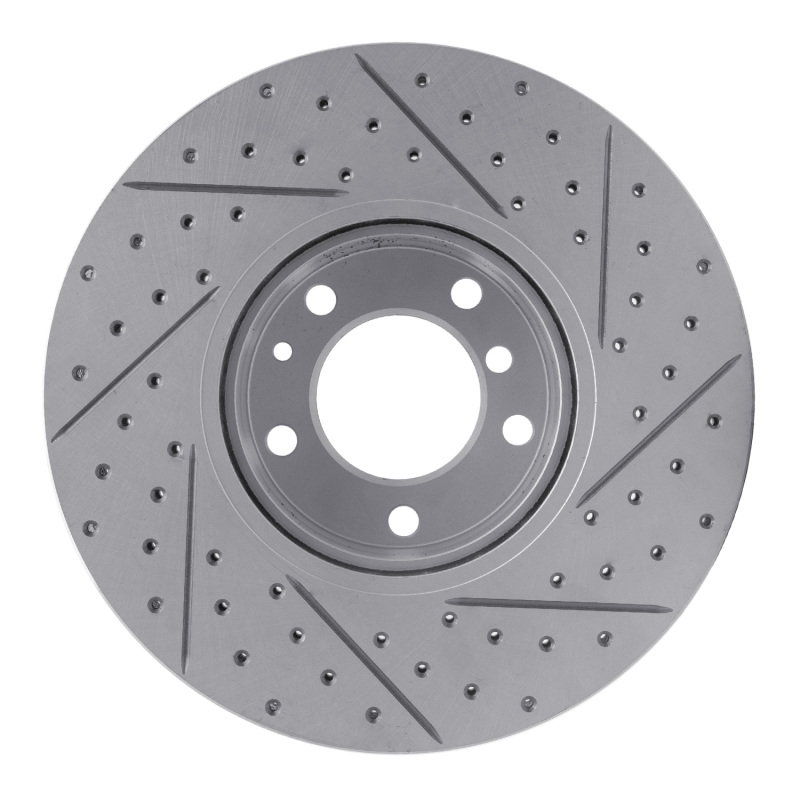 BMW 850Ci Brake Rotor (1) - Front Right - DFC - Geoperformance Drilled & Slotted - `91-`01