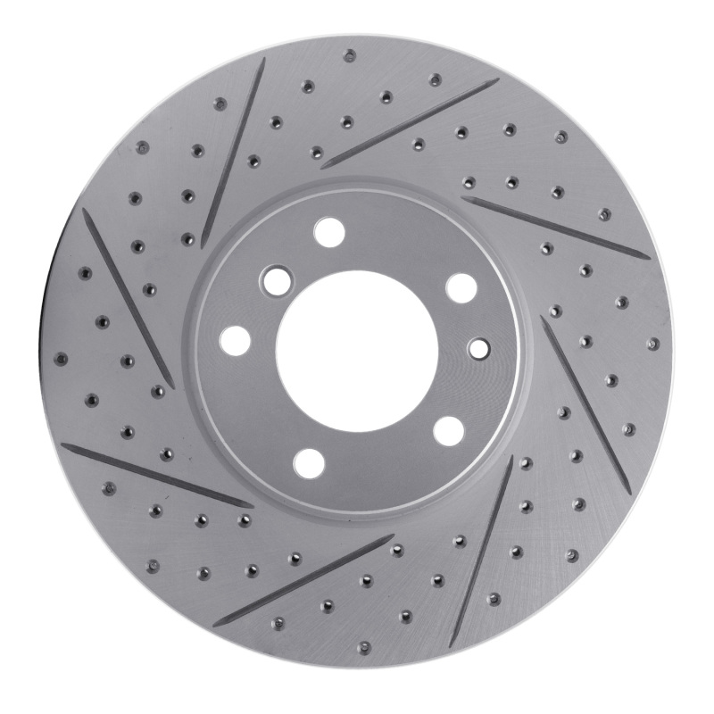 BMW 850Ci Brake Rotor (1) - Front Right - DFC - Geoperformance Drilled & Slotted - `91-`01