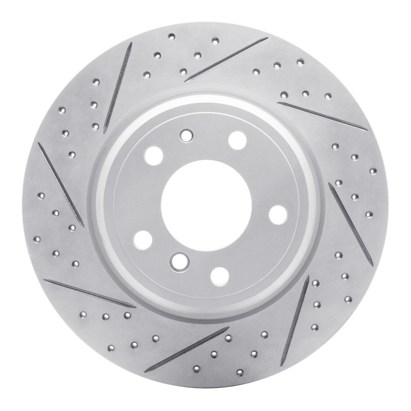 BMW 850Ci Brake Rotor (1) - Rear Left - DFC - Drilled & Slotted Geoperformance - `91-`01