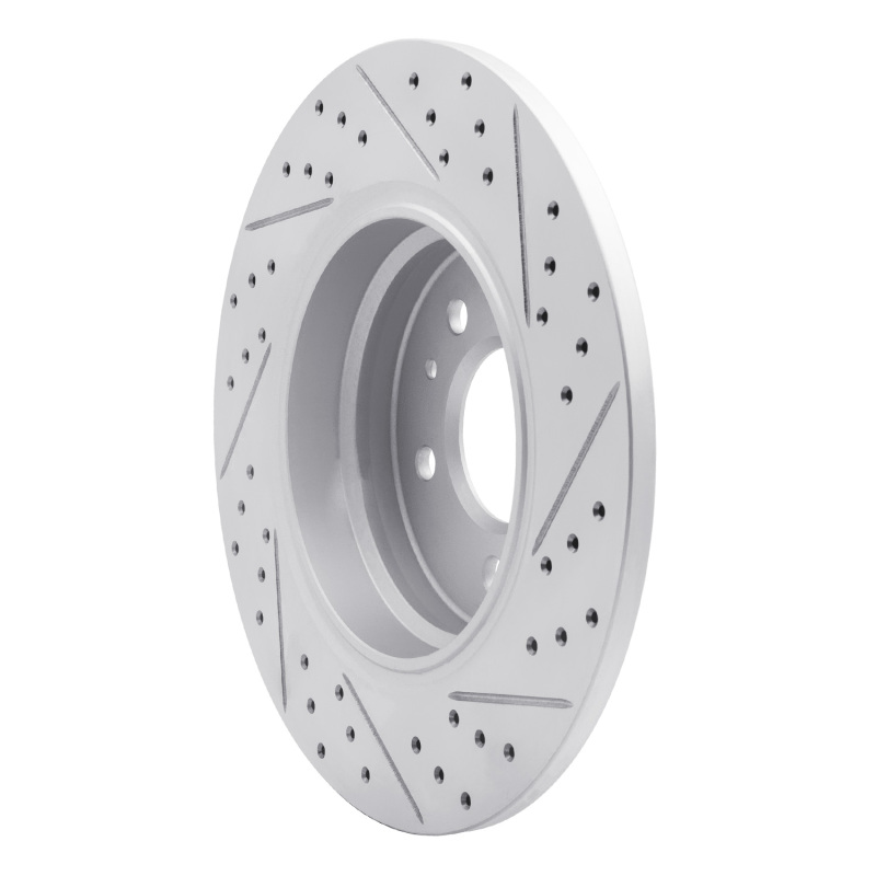 BMW 850Ci Brake Rotor (1) - Rear Left - DFC - Drilled & Slotted Geoperformance - `91-`01