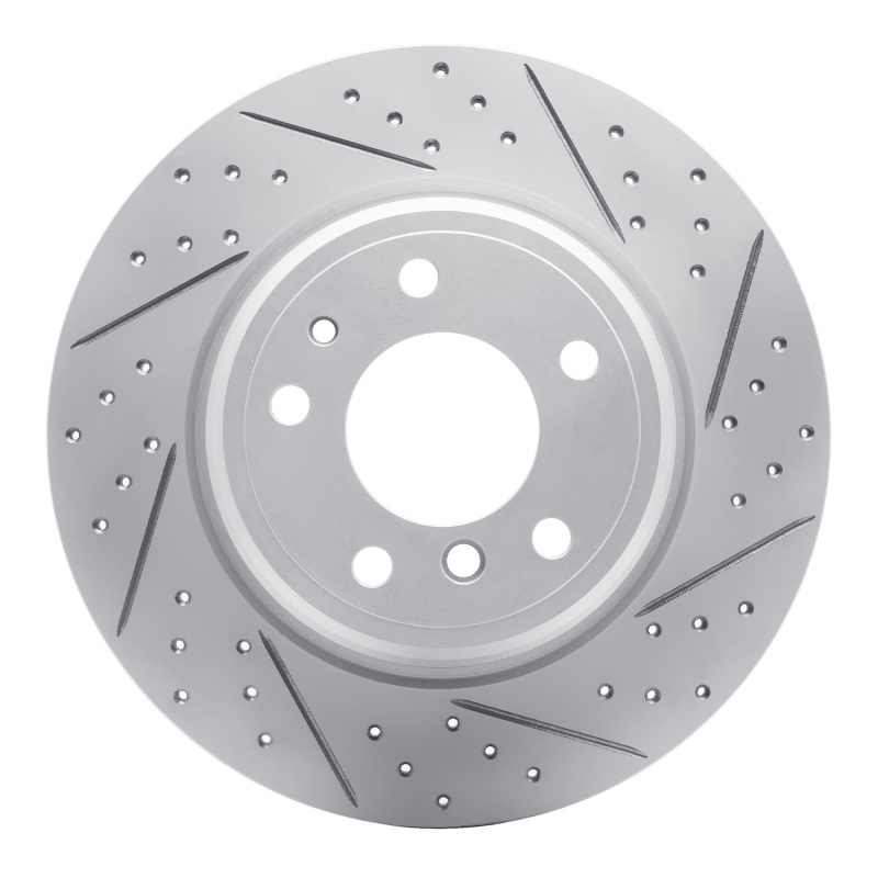 BMW 740Il Brake Rotor (1) - Rear Right - DFC - Drilled & Slotted Geoperformance - `91-`01