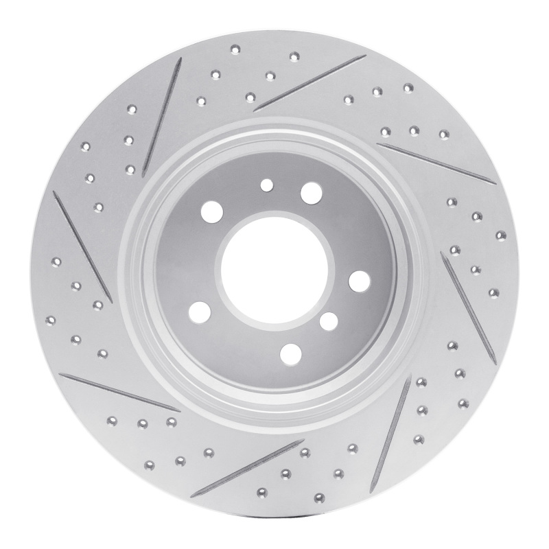 BMW 740Il Brake Rotor (1) - Rear Right - DFC - Drilled & Slotted Geoperformance - `91-`01