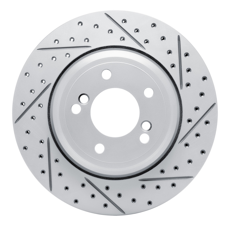 BMW M5 Brake Rotor (1) - Rear Right - DFC - Drilled & Slotted Geoperformance - `00-`06