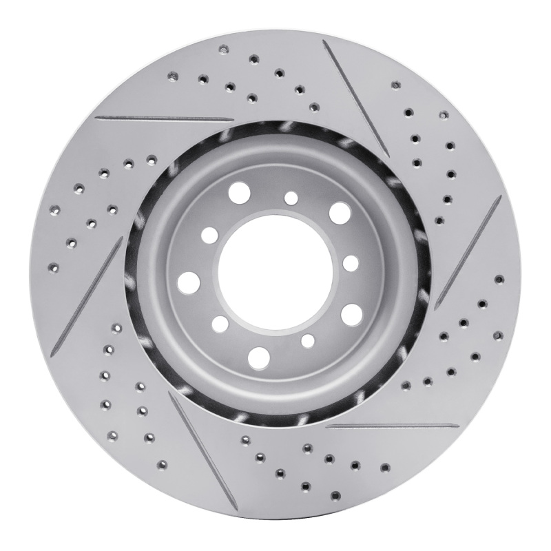 BMW M3 Brake Rotor (1) - Right Front - DFC - Drilled & Slotted Geoperformance - `01-`06
