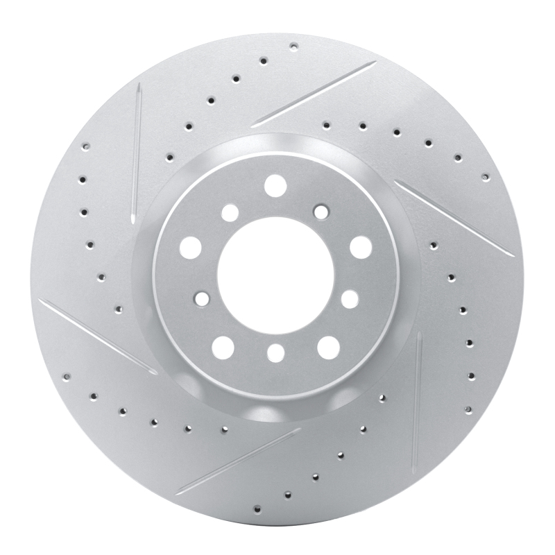 BMW M5 Brake Rotor (1) - Front Right - DFC - Drilled & Slotted Geoperformance - `00-`03