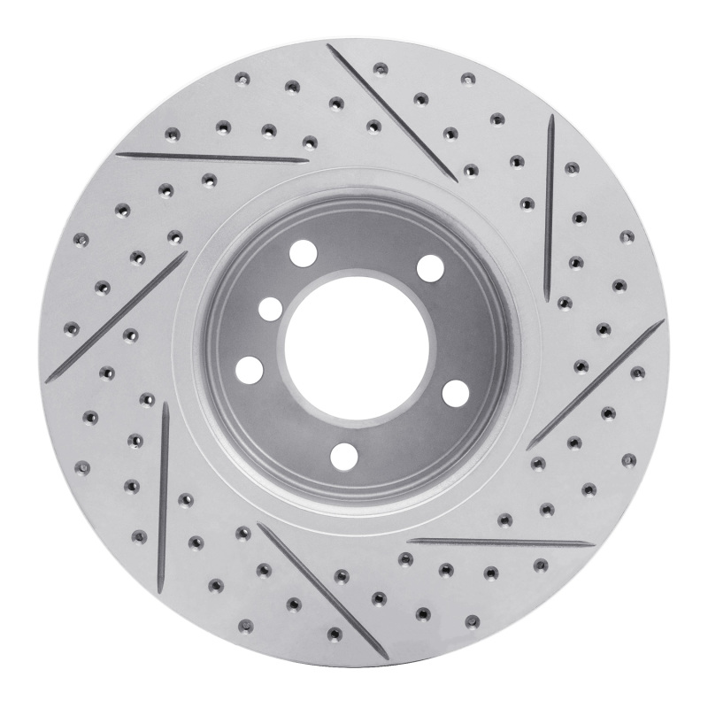BMW 528i Xdrive Brake Rotor (1) - Front Left - DFC - Drilled & Slotted Geoperformance - `04-`10