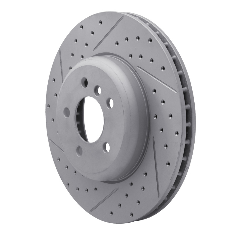 BMW ActiveHybrid 5 Brake Rotor (1) - Front Left - DFC - Geoperformance Drilled & Slotted - `11-`19