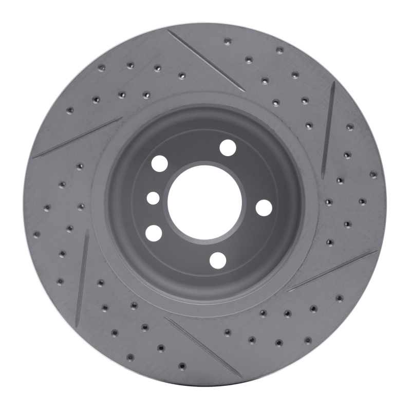 BMW ActiveHybrid 5 Brake Rotor (1) - Front Right - DFC - Drilled & Slotted Geoperformance - `11-`19