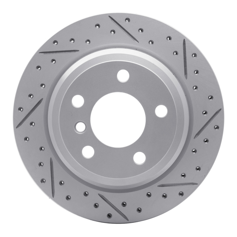 BMW 330i GT xDrive Brake Rotor (1) - Rear Right - DFC - Drilled & Slotted Geoperformance - `06-`20