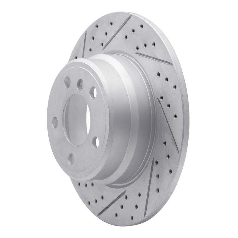 BMW X5 Brake Rotor (1) - Rear Left - DFC - Drilled & Slotted Geoperformance - `00-`06