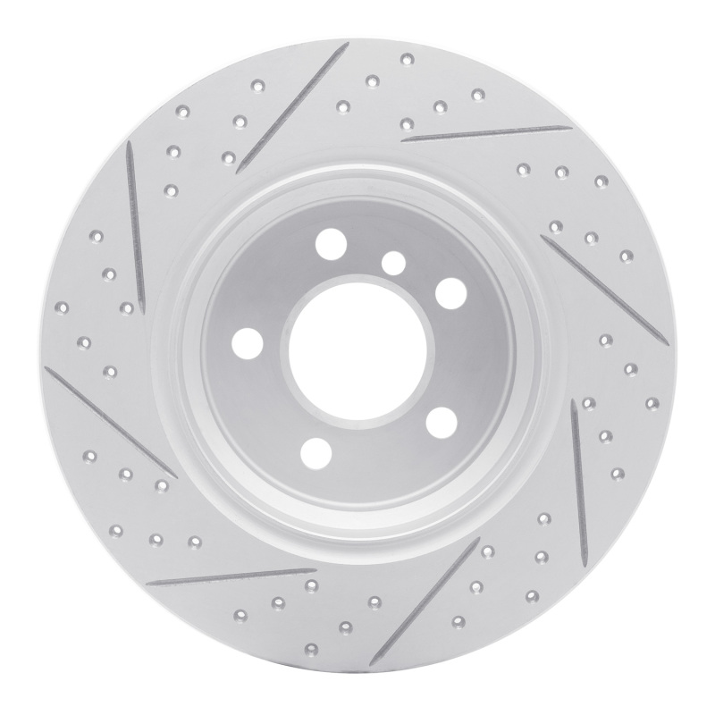 BMW X5 Brake Rotor (1) - Rear Right - DFC - Drilled & Slotted Geoperformance - `00-`06