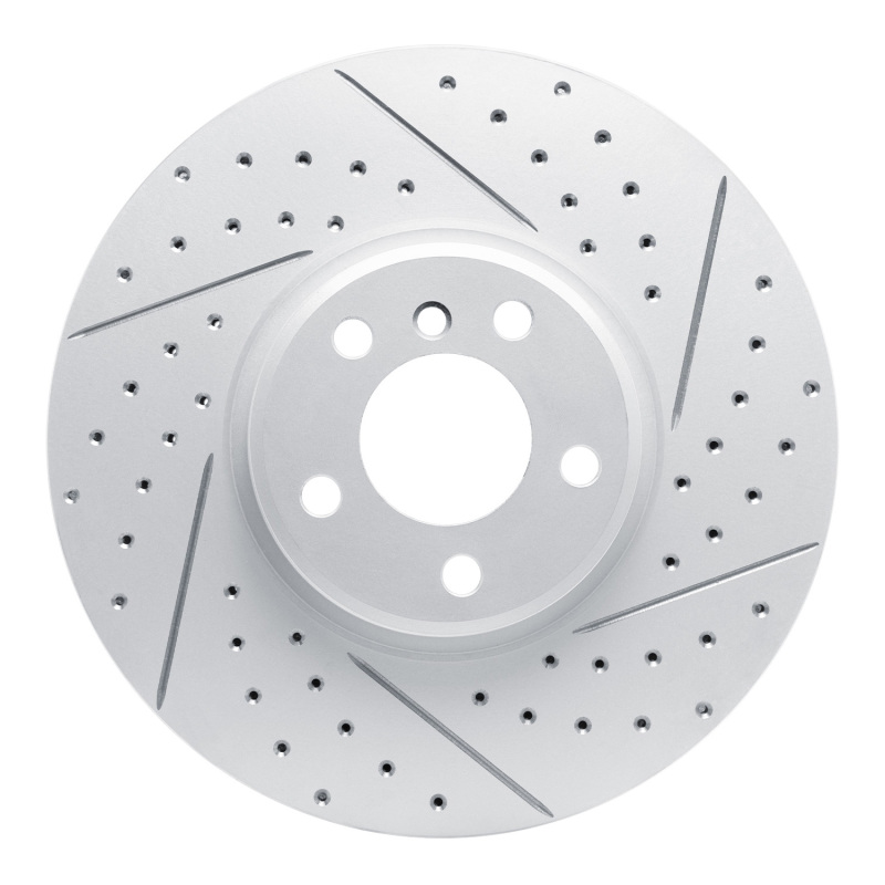 BMW X5 Brake Rotor (1) - Front Right - DFC - Geoperformance Drilled & Slotted - `02-`06