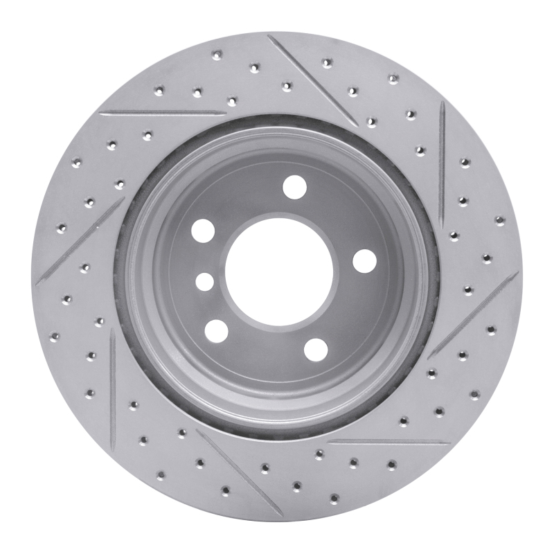 BMW X5 Brake Rotor (1) - Rear Left - DFC - Drilled & Slotted Geoperformance - `07-`19
