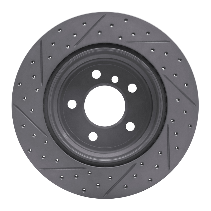 BMW X5 Brake Rotor (1) - Rear Right - DFC - Drilled & Slotted Geoperformance - `07-`19