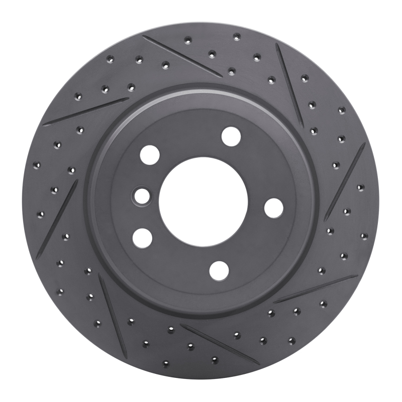 BMW X5 Brake Rotor (1) - Rear Right - DFC - Drilled & Slotted Geoperformance - `07-`19