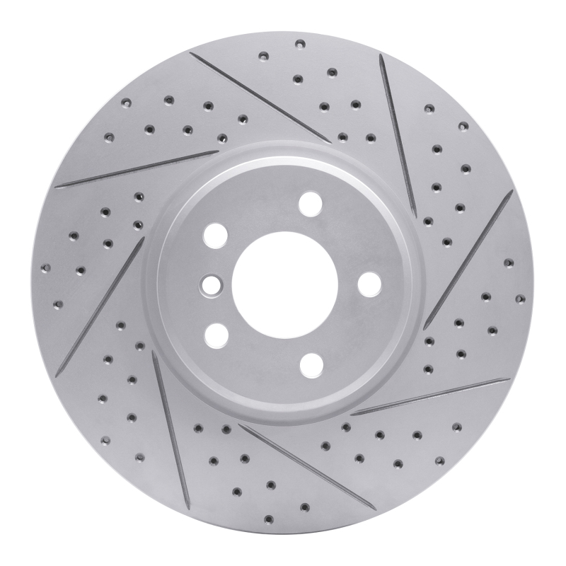 BMW X5 Brake Rotor (1) - Front Right - DFC - Drilled & Slotted Geoperformance - `08-`19