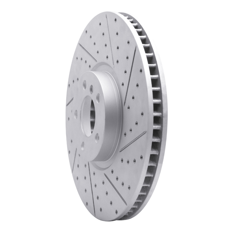 BMW X6 Brake Rotor (1) - Left Front - DFC - Drilled & Slotted Geoperformance - `10-`11