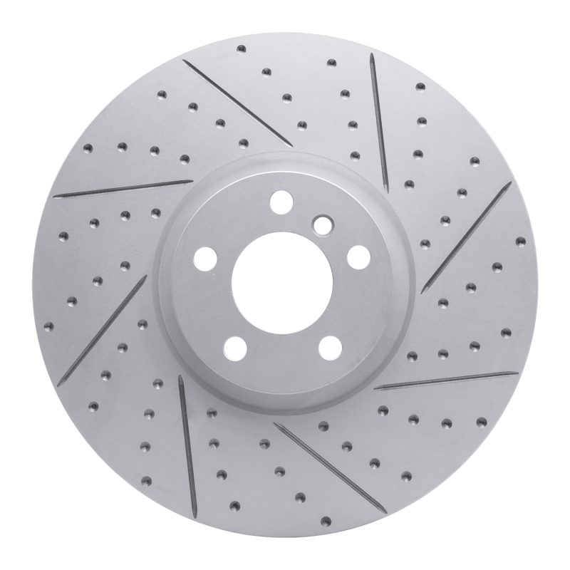 BMW X6 Brake Rotor (1) - Left Front - DFC - Drilled & Slotted Geoperformance - `10-`11