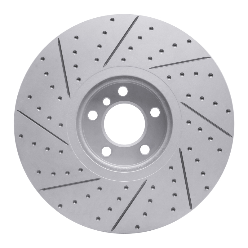 BMW X6 Brake Rotor (1) - Left Front - DFC - Drilled & Slotted Geoperformance - `10-`11