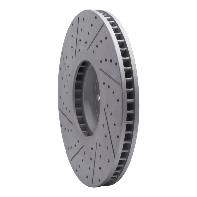 BMW X6 Brake Rotor (1) - Left Front - DFC - Drilled & Slotted Geoperformance - `10-`11