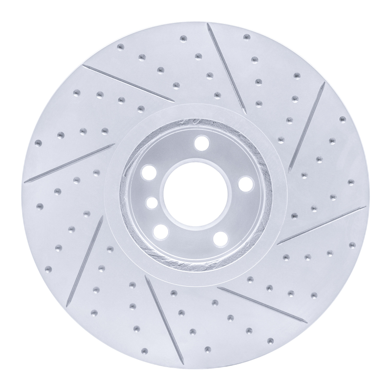 BMW X6 Brake Rotor (1) - Front Right - DFC - Drilled & Slotted Geoperformance - `10-`11