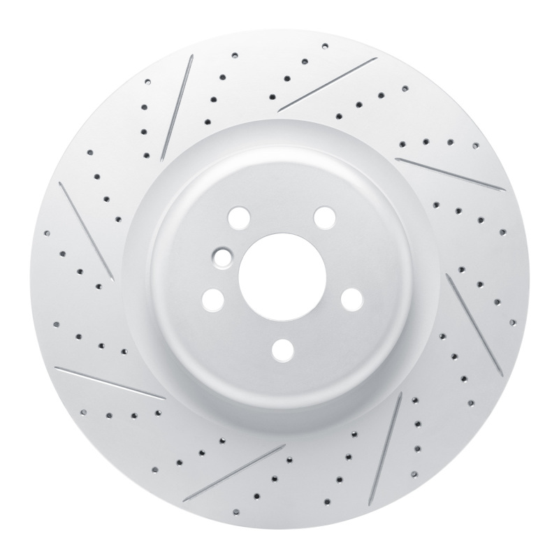 BMW Alpina B8 Gran Coupe Brake Rotor (1) - Rear Left - DFC - Drilled & Slotted Geoperformance - `17-`26