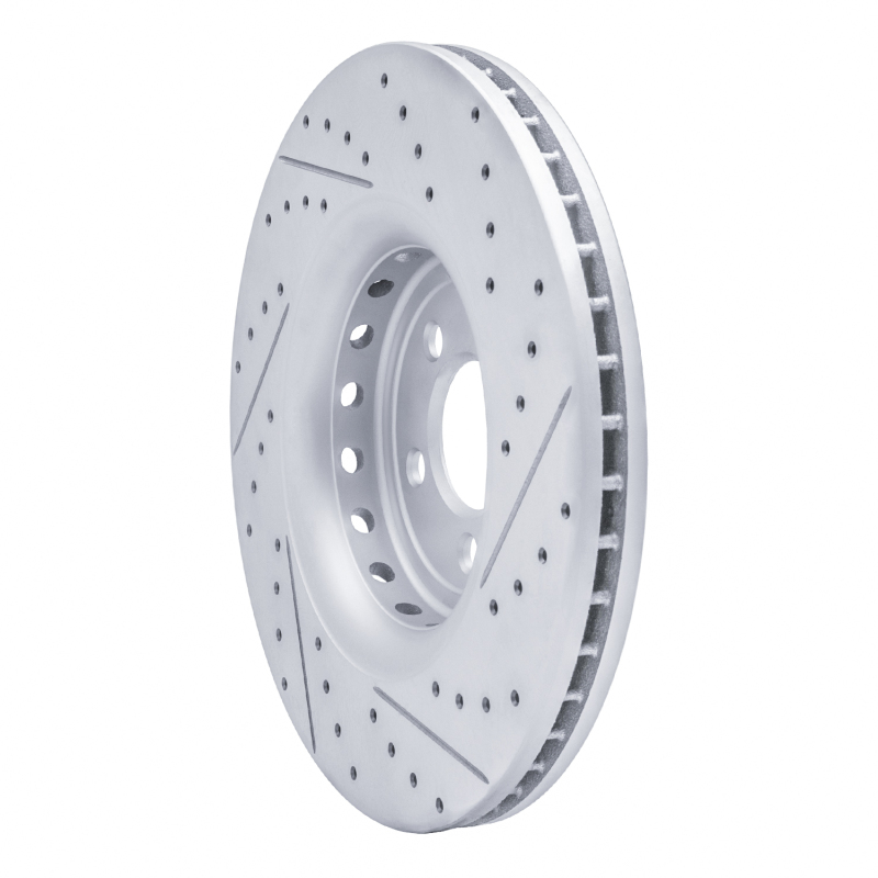 Dodge Charger Brake Rotor (1) - Front Left - DFC - Drilled & Slotted Geoperformance - `14-`23