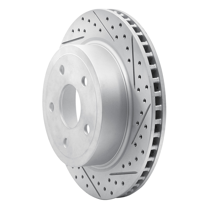 Dodge Ram 1500 Pickup Brake Rotor (1) - Rear Right - DFC - Drilled & Slotted Geoperformance - `04-`06