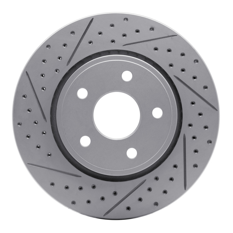 Jeep Commander Brake Rotor (1) - Front Right - DFC - Geoperformance Rotor - Drilled & Slotted - `05-`10