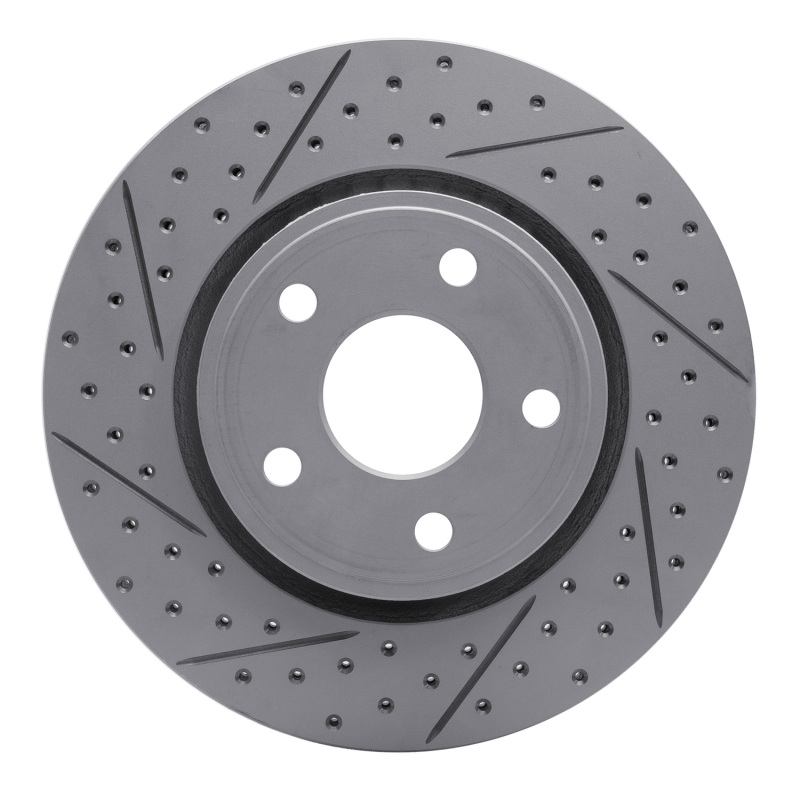 Dodge Durango Brake Rotor (1) - Front Left - DFC - Geoperf Slotted and Drilled - `11-`22