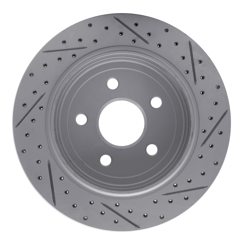 Dodge Durango Brake Rotor (1) - Rear Left - DFC - Drilled & Slotted Geoperformance - `11-`25