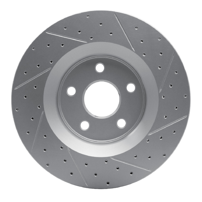 Dodge Durango Brake Rotor (1) - Front Left - DFC - Drilled & Slotted Geoperformance - `11-`25
