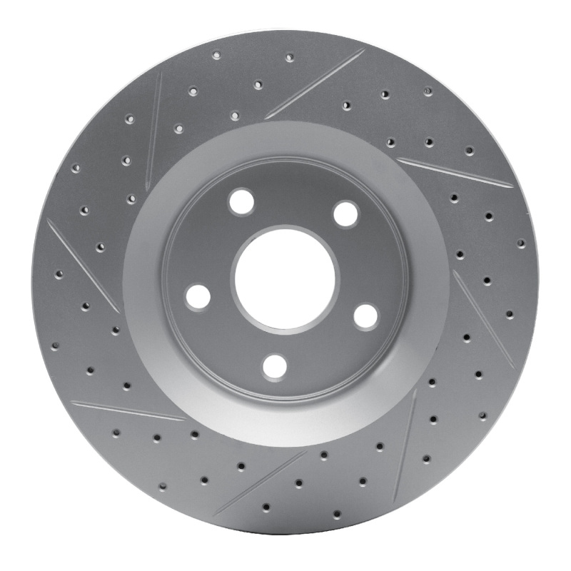 Dodge Durango Brake Rotor (1) - Front Right - DFC - Drilled & Slotted Geoperformance - `11-`25