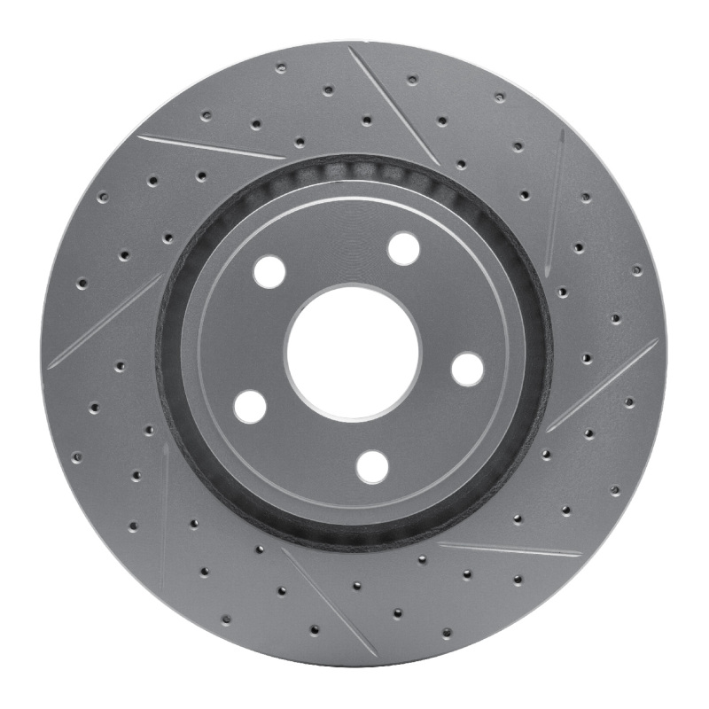 Dodge Durango Brake Rotor (1) - Front Right - DFC - Drilled & Slotted Geoperformance - `11-`25