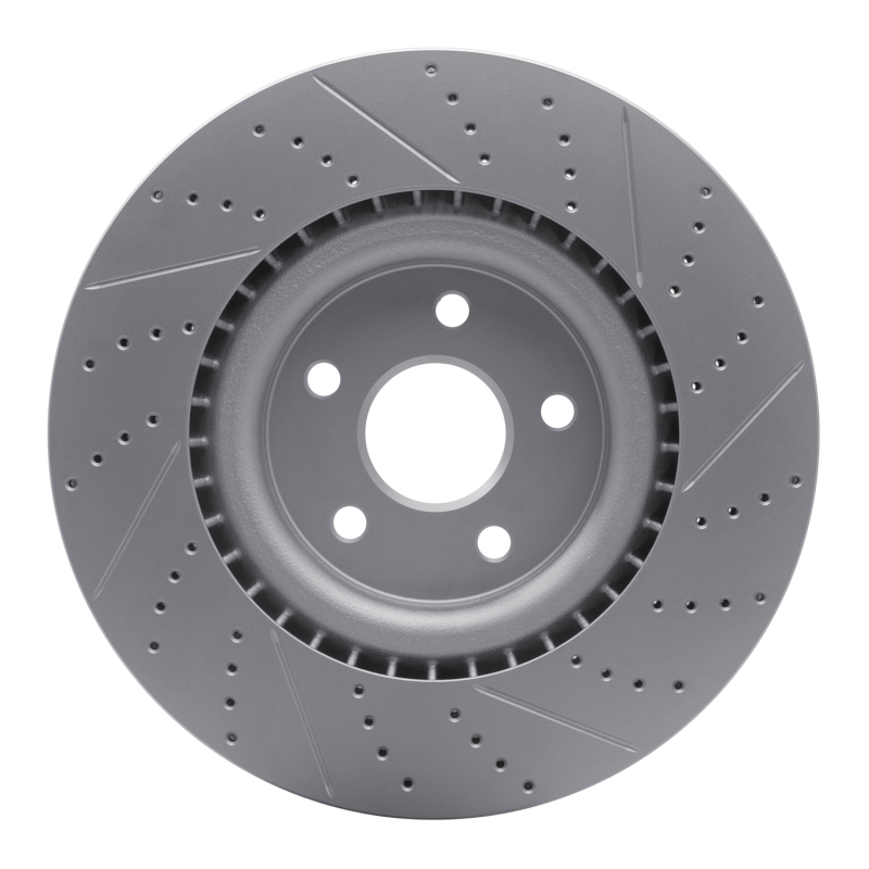 Dodge Durango Brake Rotor (1) - Front Left - DFC - Drilled & Slotted Geoperformance Rotor - `12-`25