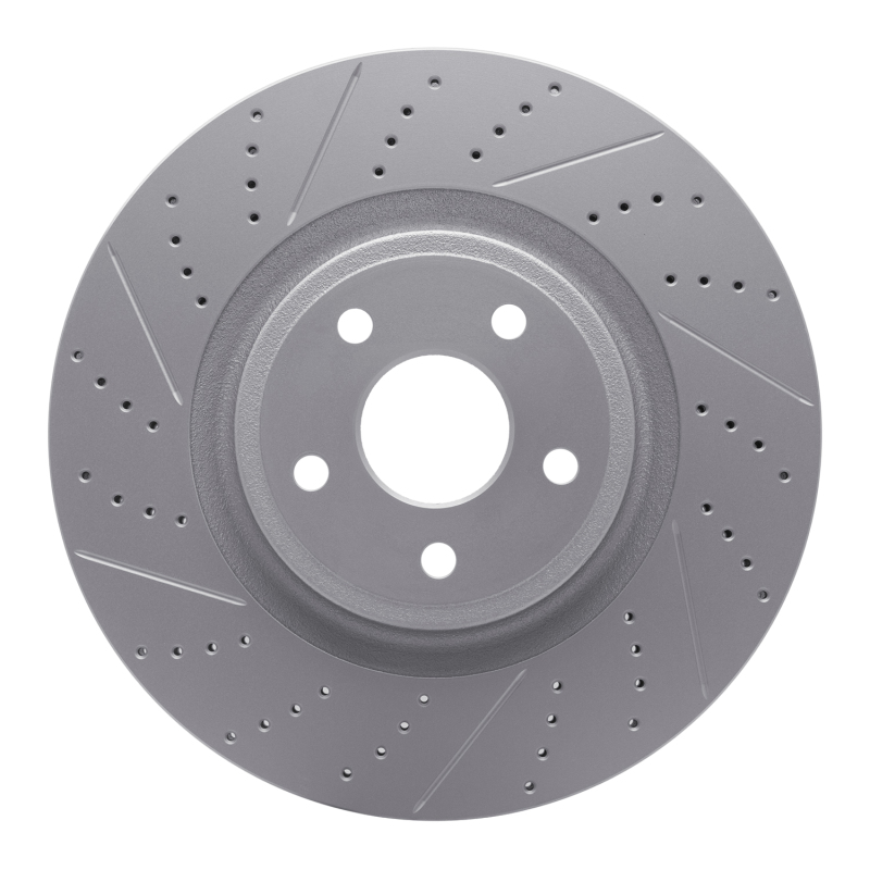 Dodge Durango Brake Rotor (1) - Front Left - DFC - Drilled & Slotted Geoperformance Rotor - `12-`25