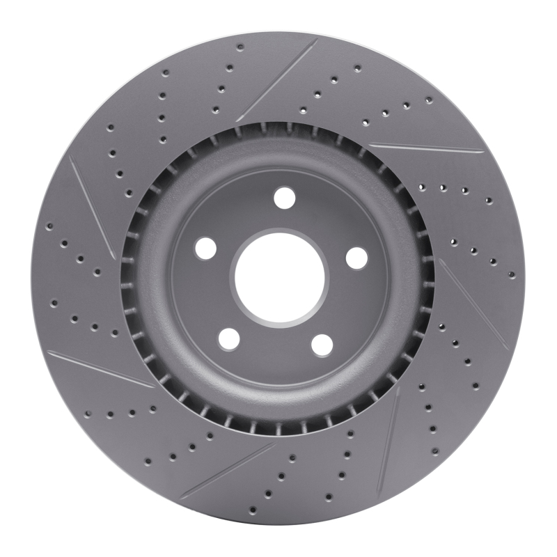 Dodge Durango Brake Rotor (1) - Front Right - DFC - Drilled & Slotted Geoperformance - `12-`25