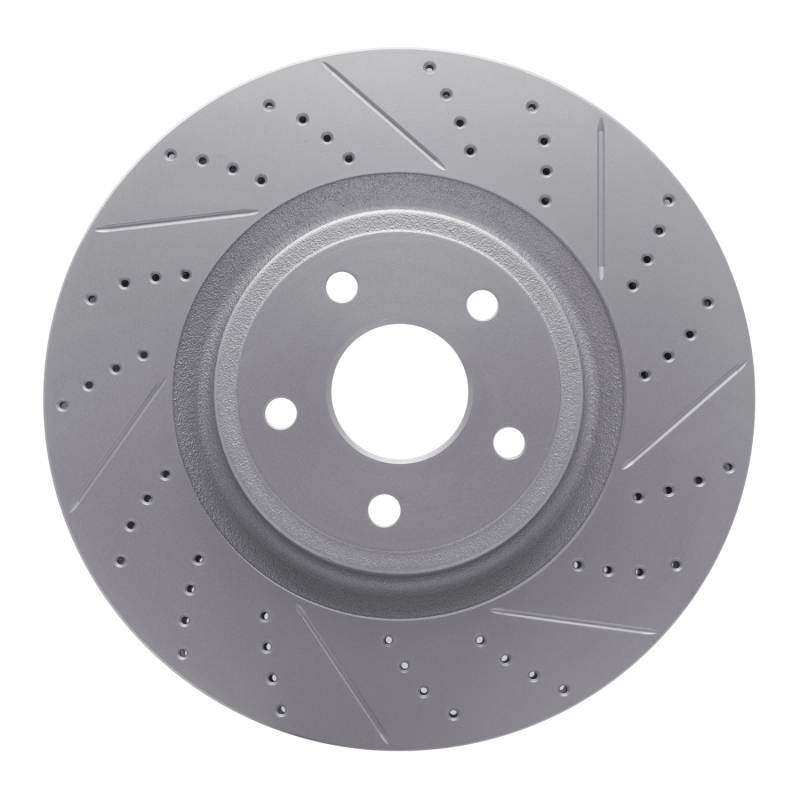 Dodge Durango Brake Rotor (1) - Front Right - DFC - Drilled & Slotted Geoperformance - `12-`25