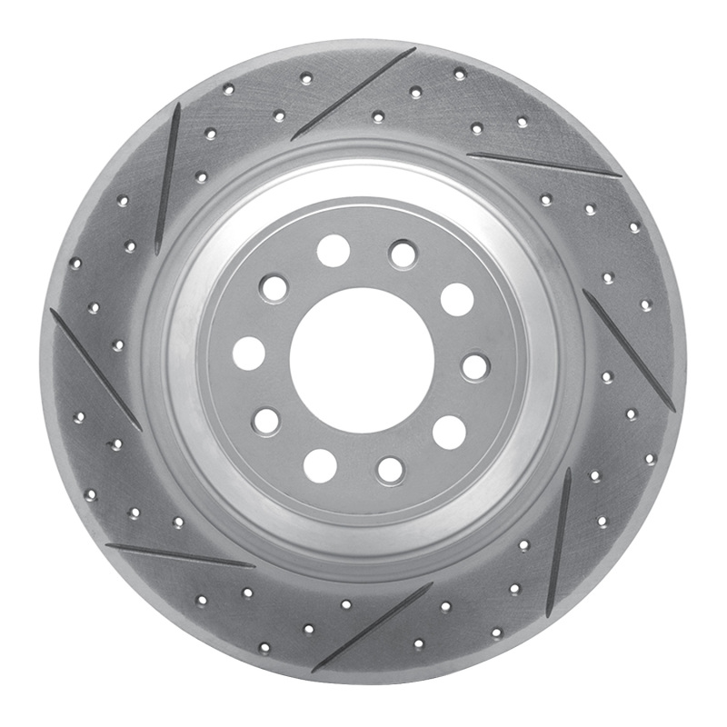 Jeep Cherokee Brake Rotor (1) - Rear Left - DFC - Geoperformance Drilled & Slotted - `14-`23