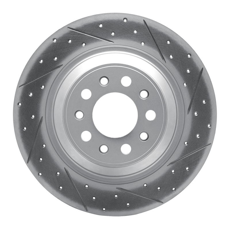 Jeep Cherokee Brake Rotors (1) - Rear Right - DFC - Drilled & Slotted Geoperformance - `14-`23